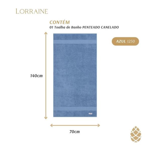 Imagem de Toalha De Banho Fio Penteado Canelado Buddemeyer 70X140Cm