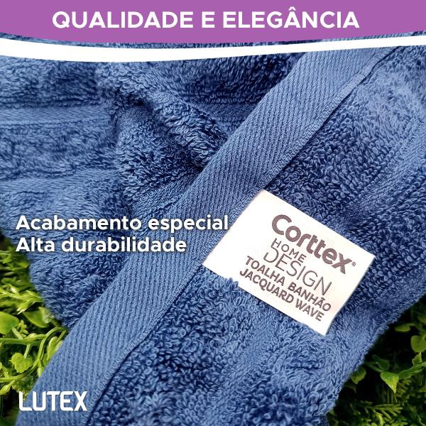 Imagem de Toalha de Banho Gigante Banhão Corttex Wave 100% Algodão Alta Absorção Volumosa Ultra Macia 80 x 150