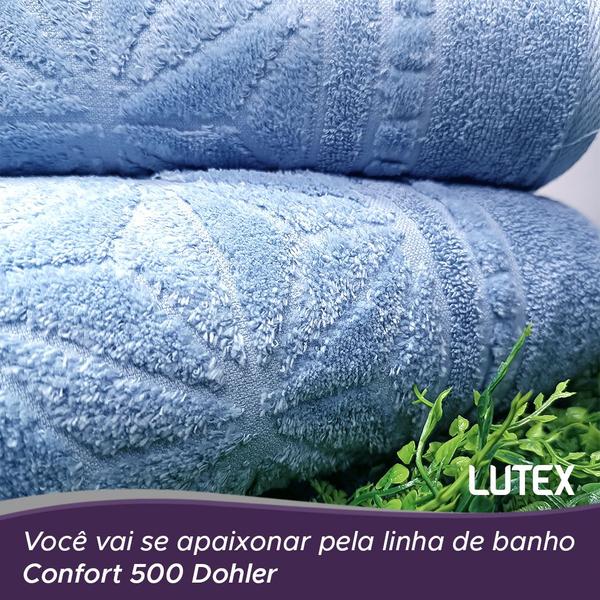 Imagem de Toalha de Banho Gigante Dohler Confort 500 g/m2 100% Algodão Felpuda Macia - Barra Jacquard Aveludada