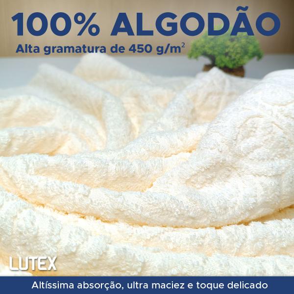 Imagem de Toalha de Banho Gigante Dohler Provença Jacquard 100% Algodão Banhão Macia Textura 90 x 150 cm