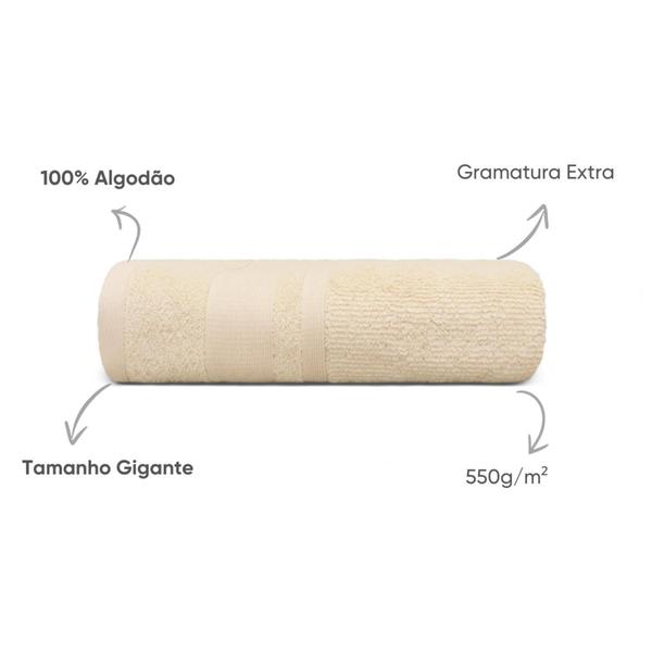 Imagem de Toalha de Banho Grande 100% Algodão - 550g/m²