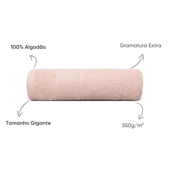 Imagem de Toalha de Banho Grande 100% Algodão - 550g/m²