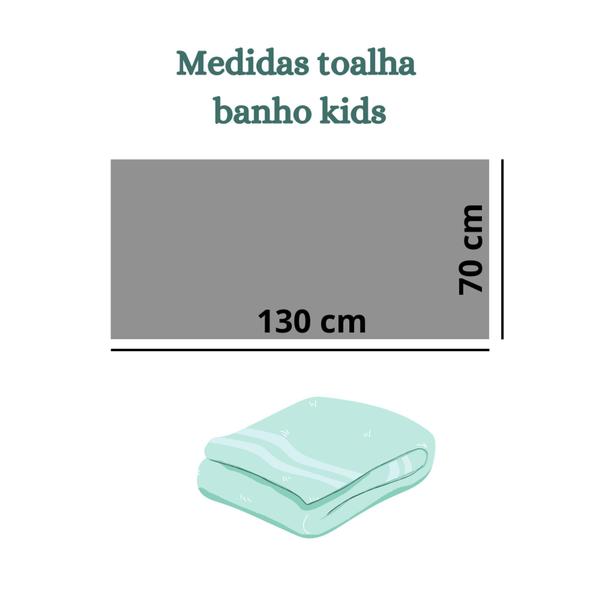 Imagem de Toalha De Banho Infantil 130 X 70 Cm Crianças 100% Algodão