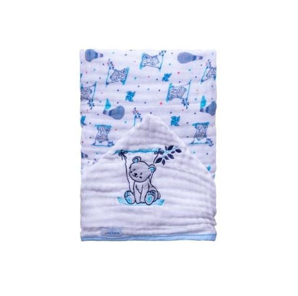 Imagem de Toalha de Banho Infantil com Capuz Baby Joy Soft 100% Algodão 0,80cm x 0,90cm