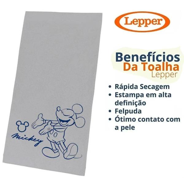 Imagem de Toalha de Banho Infantil Felpuda Estampada 70x135cm Lepper