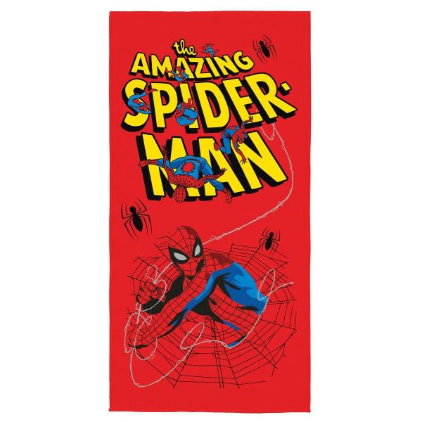 Imagem de Toalha de Banho Infantil Homem Aranha Meninos Desenho Estampada Aveludada 70cm x 1,40m Lepper