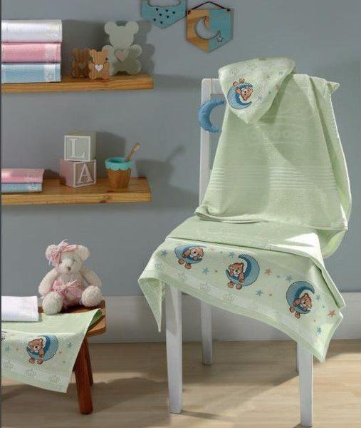 Imagem de Toalha de banho infantil para bordar Dohler Baby Classic coroa Velour 0,90 x 0,70 cm