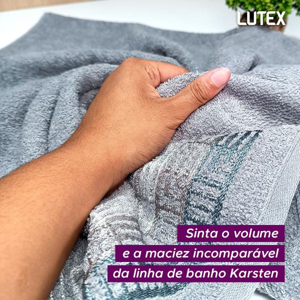 Imagem de Toalha de Banho Karsten Softmax 100% Algodão - Barra em Floral Grossa Macia Antipilling - 70 x 135