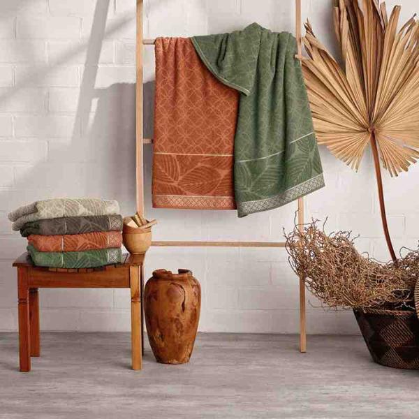 Toalha de Banho Nativa 68x135 cm Laranja Mango Appel Imagem de Toalha de Banho Nativa 68x135 cm Laranja Mango Appel