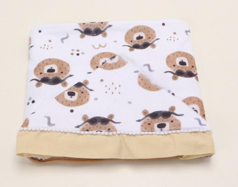 Imagem de Toalha De Banho Para Bebe Estampada Com Capuz Menino Menina