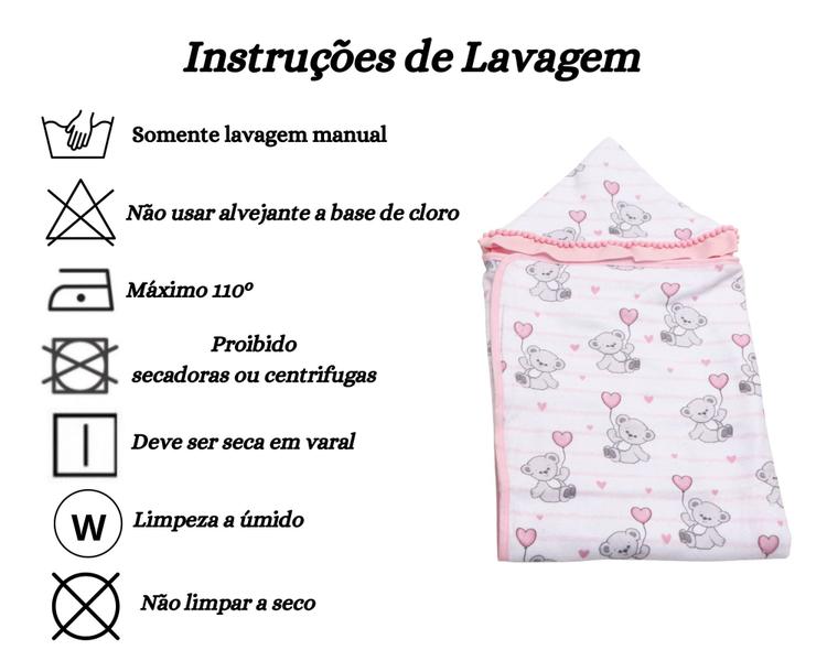 Imagem de Toalha De Banho Para Bebe Estampada Com Capuz Menino Menina