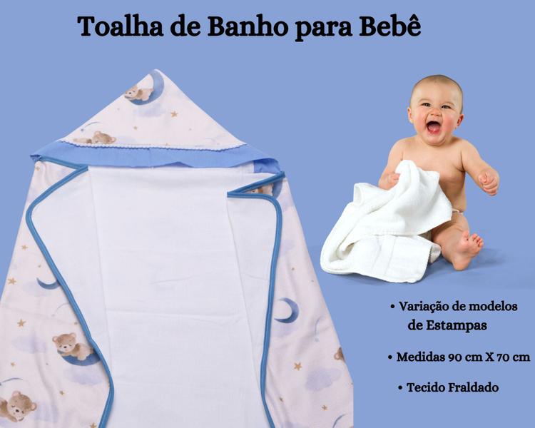Toalha De Banho Para Bebe Estampada Com Capuz Menino Menina - Maria's Baby Imagem de Toalha De Banho Para Bebe Estampada Com Capuz Menino Menina