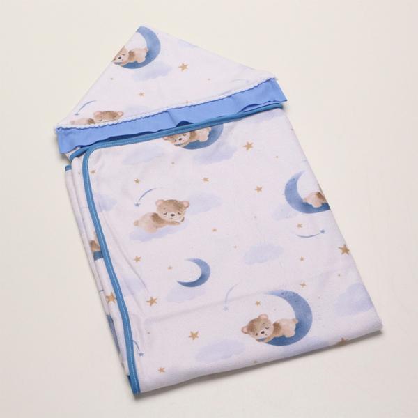 Toalha De Banho Para Bebe Estampada Com Capuz Menino Menina - Maria's Baby Imagem de Toalha De Banho Para Bebe Estampada Com Capuz Menino Menina