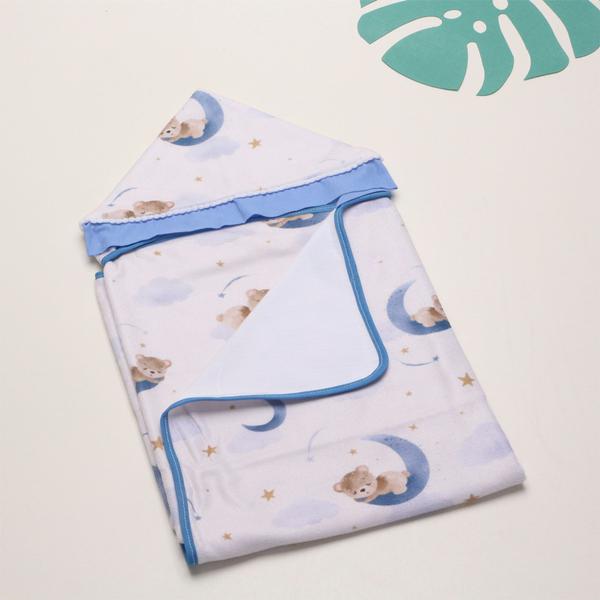 Toalha De Banho Para Bebe Estampada Com Capuz Menino Menina - Maria's Baby Imagem de Toalha De Banho Para Bebe Estampada Com Capuz Menino Menina