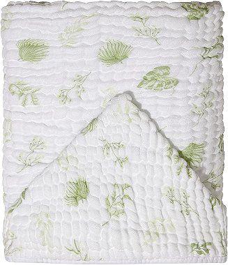 Imagem de Toalha de Banho para Bebe Tecido Fralda Soft Bamboo Mami com Touca Capuz Folhagem Verde Linh Premium Papi Textil