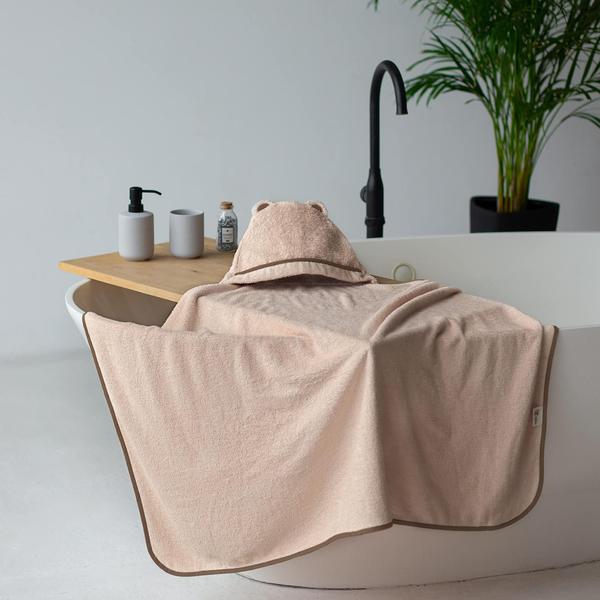 Imagem de Toalha de banho para bebês Warm Cuddles Premium Rayon Bamboo Beige