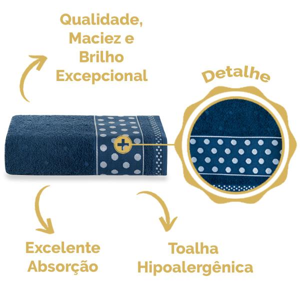 Imagem de Toalha de Banho Petit Poá 100% Algodão Máxima Absorção 