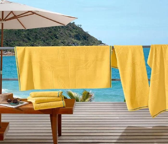 Imagem de Toalha de Banho Praia Jacq. 70x140cm Cristo Amarelo Bouton