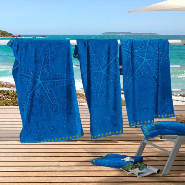 Imagem de Toalha de Banho Praia Jacquard 81x150cm Bouton