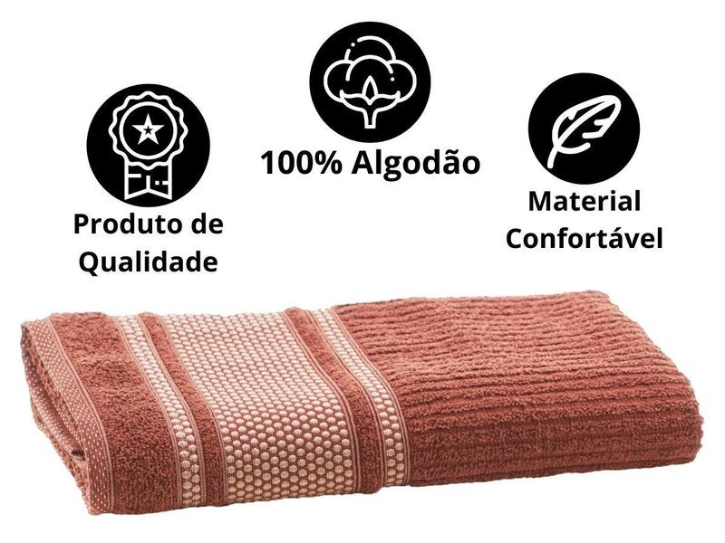 Imagem de Toalha De Banho Princess 100% Algodão Moderna 140x75cm LmPeter Cinza Marrom Rosa