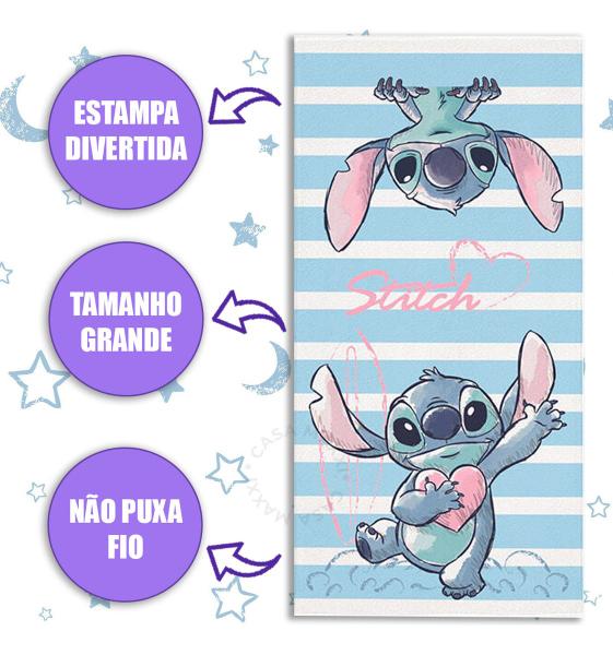 Imagem de Toalha De Banho Stitch Praia Piscina Infantil Menino Menina Adulto Personagens