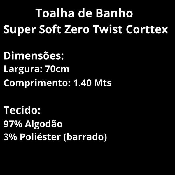 Imagem de Toalha de Banho Super Soft Zero Twist Corttex 70x140cm Taúpe