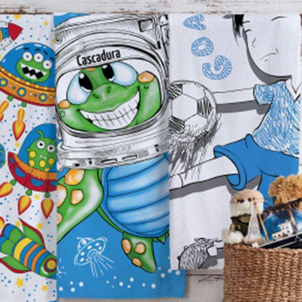 Imagem de Toalha de Banho Teka Kids Candy 65x115 cm Branca - 88301