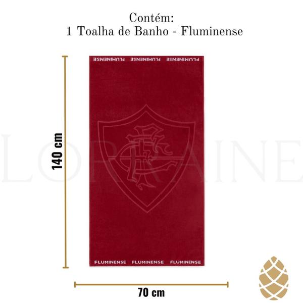 Imagem de Toalha De Banho Time Jacquard Fluminense Buettner Grena