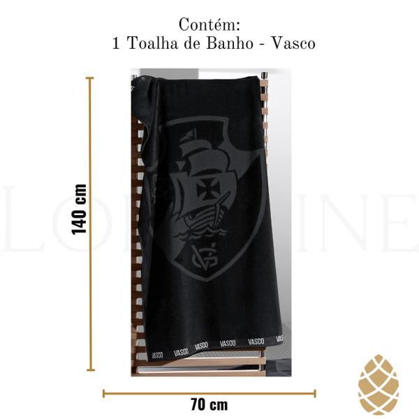 Imagem de Toalha De Banho Time Jacquard Vasco Buettner Preto