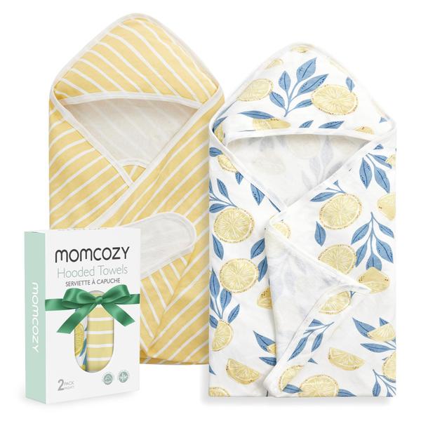 Imagem de Toalha de bebê com capuz Momcozy, pacote com 2 toalhas de banho supermacias