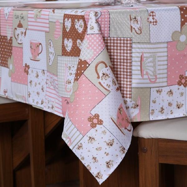 Toalha de Mesa 10 Cadeiras 3,00 x 1,40 Mesa Posta Cozinha Sala de Jantar Oxford Estampada - Ametista Decorações Imagem de Toalha de Mesa 10 Cadeiras 3,00 x 1,40 Mesa Posta Cozinha Sala de Jantar Oxford Estampada