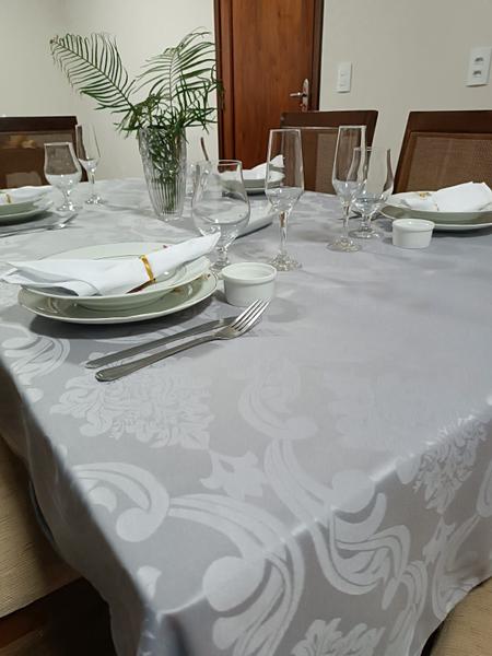 Imagem de Toalha de mesa  10 lugares em tecido jacquard - excelente qualidade e acabamento - mtm enxovais