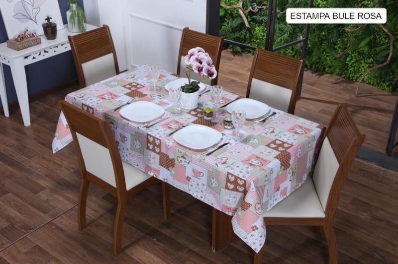 Toalha de Mesa 10 Lugares Sala de Jantar Decorada Estampas Divertidas 3,00x1,40m - DJB Enxovais Imagem de Toalha de Mesa 10 Lugares Sala de Jantar Decorada Estampas Divertidas 3,00x1,40m