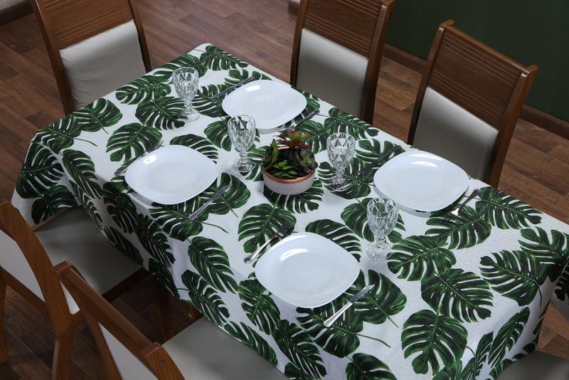 Imagem de Toalha de Mesa 10 Lugares Sala de Jantar Jacquard Estampada 3,00m x 1,40m