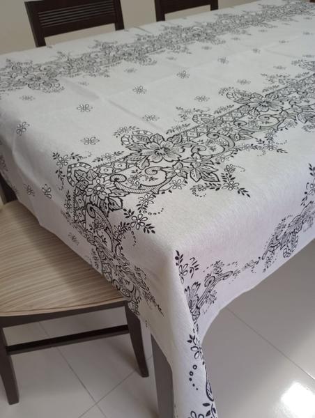 Imagem de Toalha De Mesa 12 Lugares Em Linhão 3,45m X 1,45m Qcasa Enxovais