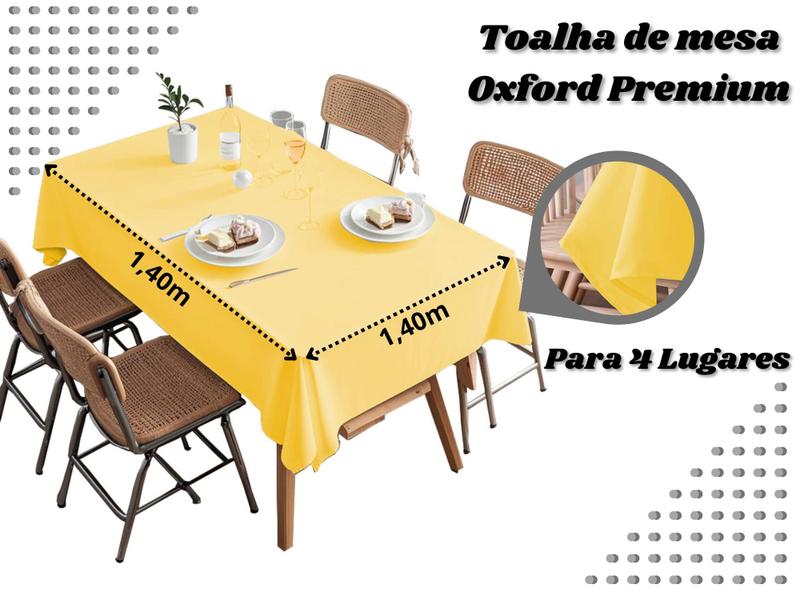 Imagem de Toalha de Mesa 1,40m x 1,40m Para 4 Lugares Tecido Oxford Prime