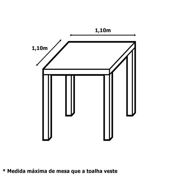 Imagem de Toalha de Mesa 4 Cadeiras 1,40 x 1,40 Mesa Posta Cozinha Sala de Jantar Oxford Estampada