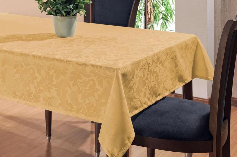 Imagem de Toalha De Mesa 4 Lugares Jacquard Tecido Grosso Retangular