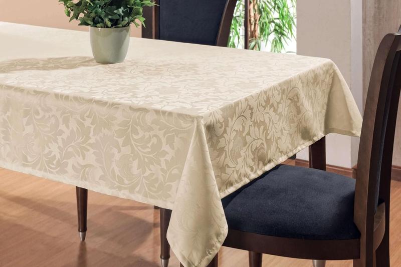 Imagem de Toalha De Mesa 4 Lugares Jacquard Tecido Grosso Retangular