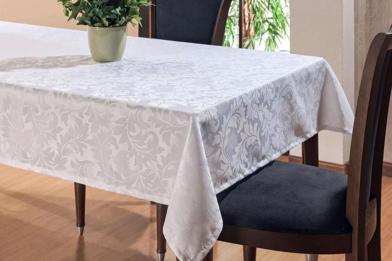 Imagem de Toalha De Mesa 4 Lugares Jacquard Tecido Grosso Retangular