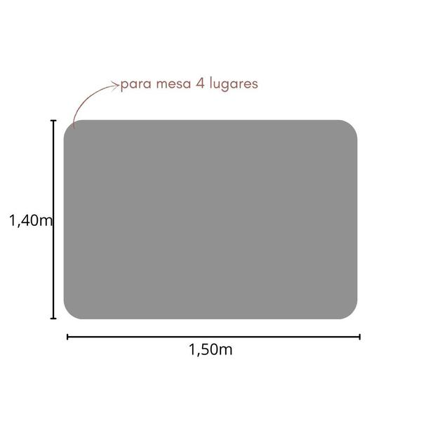 Imagem de Toalha de Mesa 4 Lugares Limpa Fácil 1,40x1,50m - Kapazi