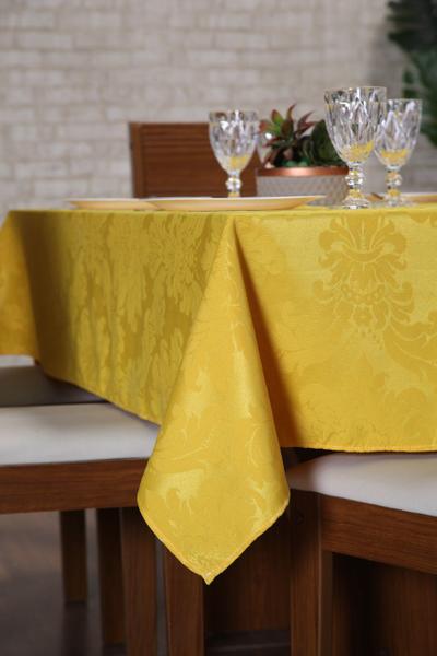 Imagem de Toalha de Mesa 4 Lugares Sala de Jantar Jacquard Lisa 1,50m x 1,40m