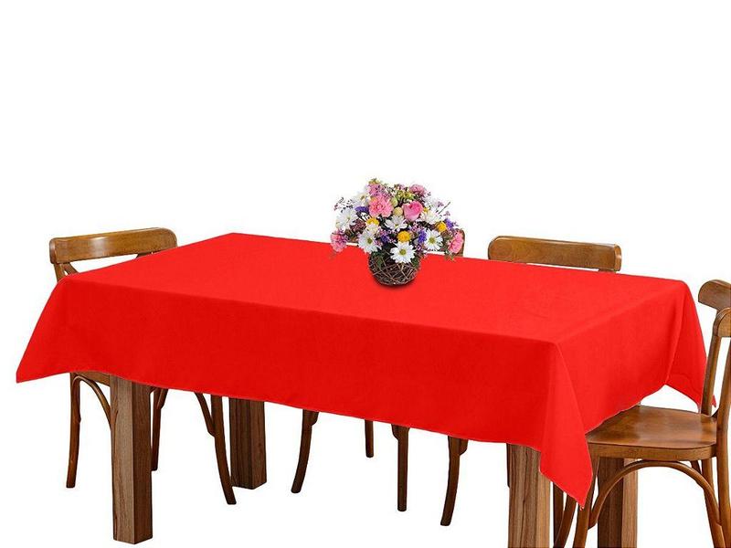 Imagem de Toalha de mesa 6 Lugares 2,00m Retangular Oxford Vermelho