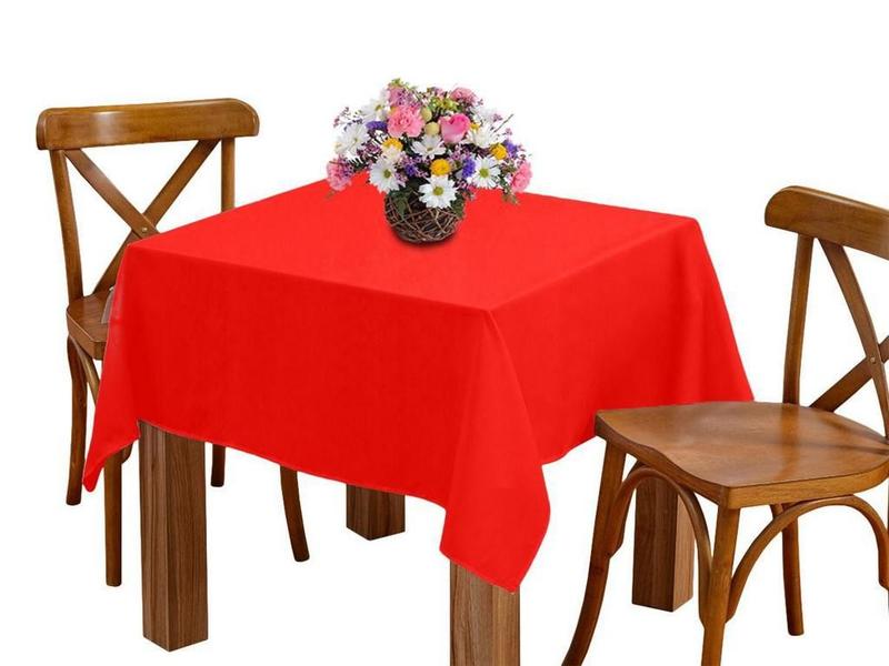 Toalha De Mesa 6 Lugares 2,00M Retangular Oxford Vermelho - Home Fernandes Imagem de Toalha De Mesa 6 Lugares 2,00M Retangular Oxford Vermelho