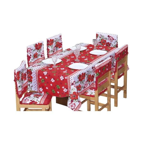 Toalha De Mesa 6 Lugares 2,00x1,40m Tecido Oxford Vermelho - Outfiter Enxovais e Decoração Imagem de Toalha De Mesa 6 Lugares 2,00x1,40m Tecido Oxford Vermelho