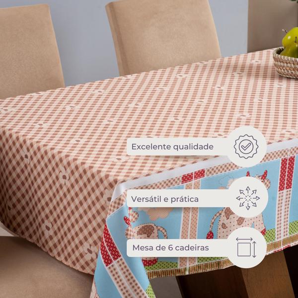 Imagem de Toalha De Mesa 6 Lugares 2,00x1,45 1 Peça Oxford Estampado