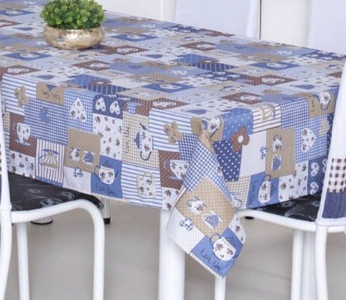 Toalha de Mesa 6 Lugares Cozinha Decorada Estampas Divertidas 2,20x1,40m Oxford - DJB Enxovais Imagem de Toalha de Mesa 6 Lugares Cozinha Decorada Estampas Divertidas 2,20x1,40m Oxford