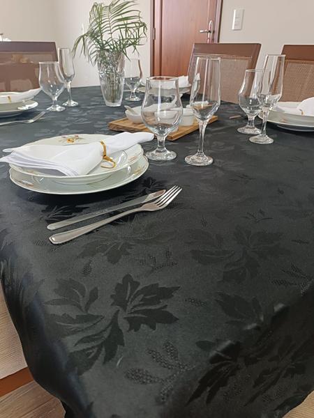 Imagem de Toalha de mesa  6 lugares em tecido jacquard - excelente qualidade e acabamento - mtm enxovais