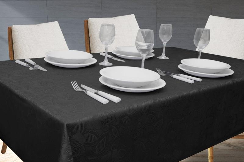 Toalha De Mesa 6 Lugares Jacquard 200x135cm Admirare Imagem de Toalha De Mesa 6 Lugares Jacquard 200x135cm Admirare