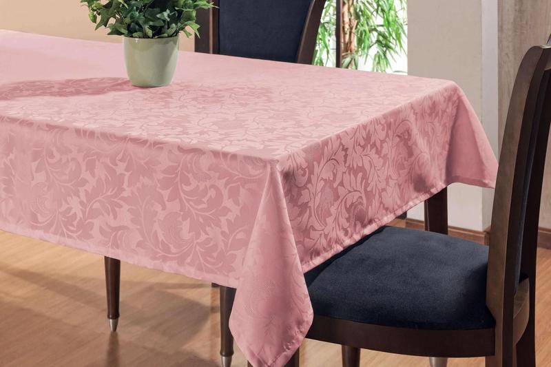 Imagem de Toalha De Mesa 6 Lugares Jacquard Tecido Grosso Retangular